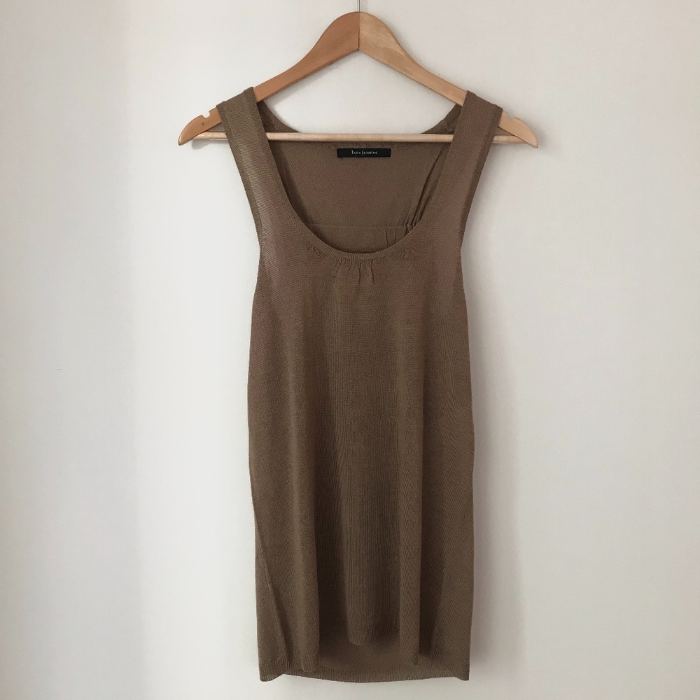Tara Jarmon olive green top